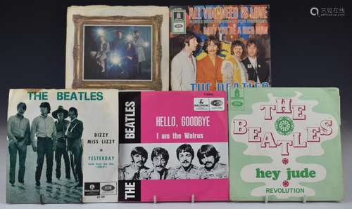 The Beatles - Twelve singles and EPs including European pict...