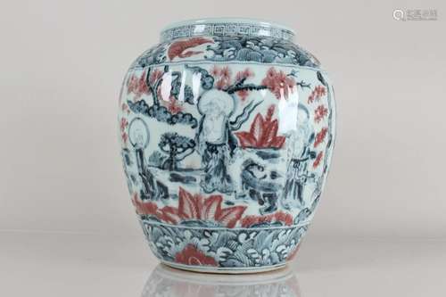 A Chinese Story-telling Vivldy-detailed Porcelain