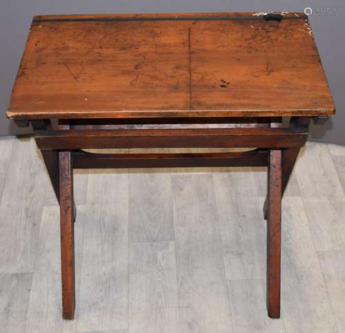 19th/20thC mahogany campaign style folding childs desk, W66 ...