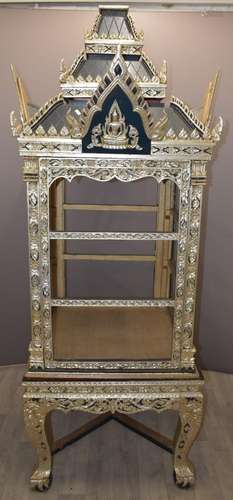 Royalcore style Thai / Indian pagoda prayer cabinet on stand...