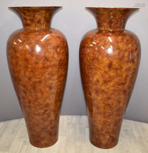 A pair of royalcore style very large floor vases with Japann...