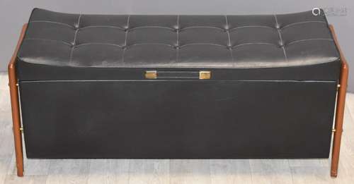 Retro G Plan style ottoman, L100 x D35 x H41cm