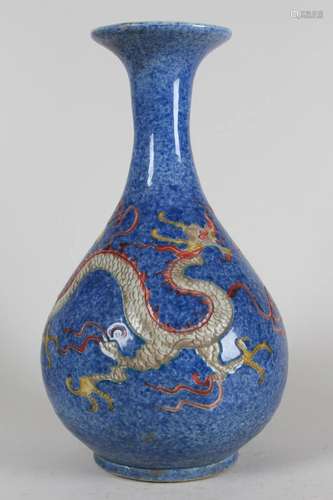 A Chinese Dragon-decorating Blue-coding Porcelain