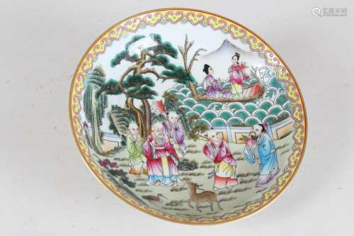 A Chinese Story-telling Detailed Fortune Porcelain