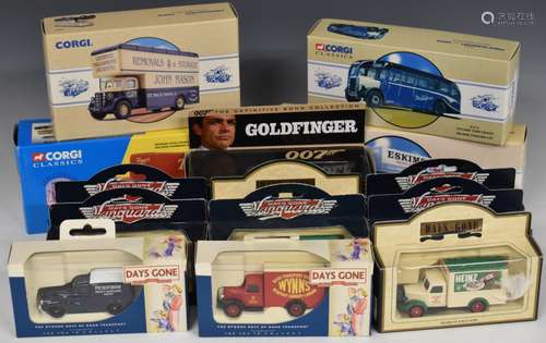 Fourteen Corgi and Lledo Vanguards diecast model vehicles in...