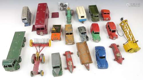 Twenty Dinky Toys diecast model vehicles including Foden fla...