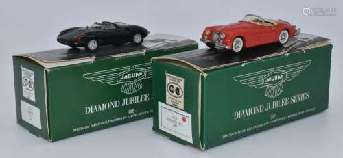 Two Jaguar Diamond Jubilee Series 1:43 scales model vehicles...