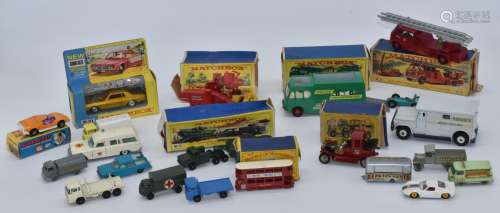 Twenty Matchbox and Dinky Toys diecast model vehicles includ...
