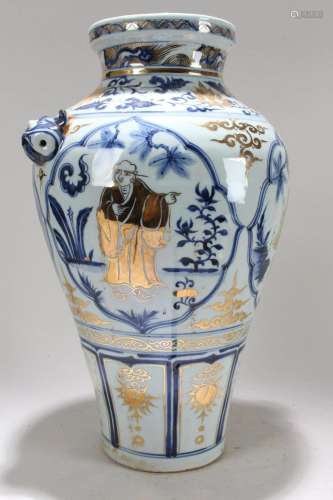 A Chinese Duo-handled Story-telling Fortune Porcelain