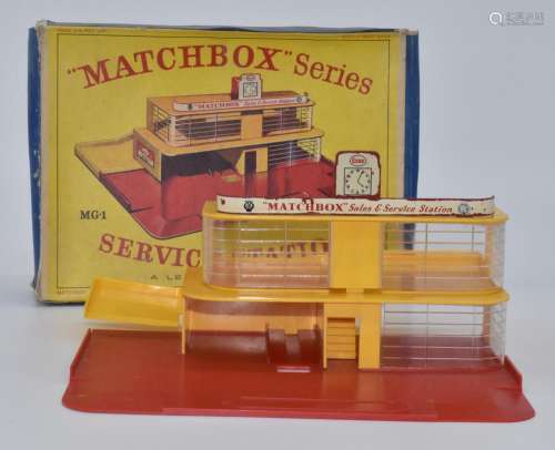 Matchbox model Service Station with Esso and Matchbox Sale &...