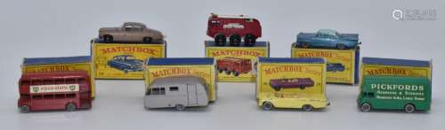 Seven Matchbox Lesney 1-75 series diecast model vehicles 5, ...