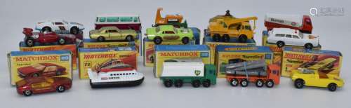 Fifteen Matchbox diecast model vehicles, 12, 24, 63 x2 and 7...