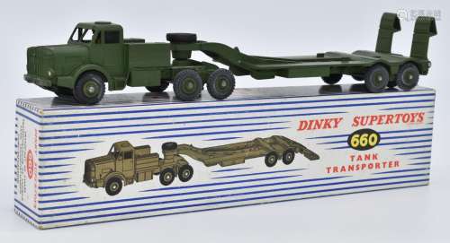 Dinky Supertoys diecast model Tank Transporter with green bo...
