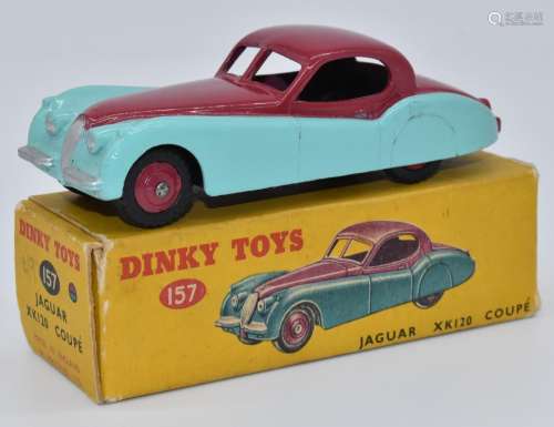 Dinky Toys diecast model Jaguar XK120 Coupe with two-tone tu...