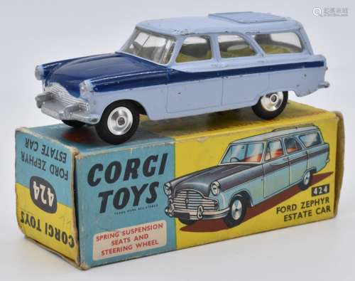 Corgi Toys diecast model Ford Zephyr Estate Car with pale an...