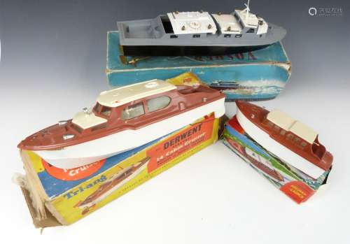 Three battery operated model boats to Tri-ang Derwent Electr...