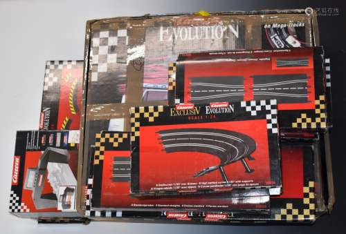 Carrera Evolution Scalextric style Le Mans racing set togeth...
