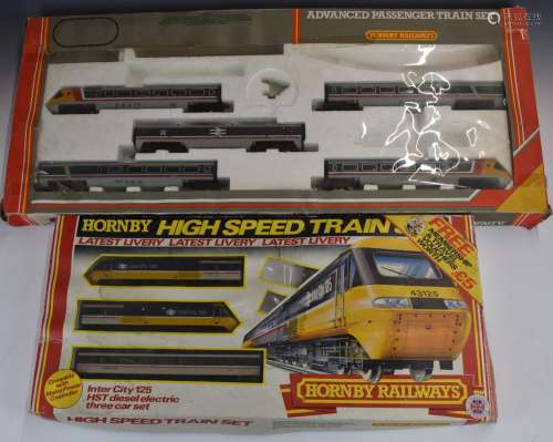 Two Hornby 00 gauge model railway train sets HST Inter City ...