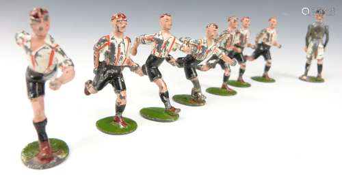 Eight Britains Famous Football Series lead model footballers...