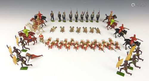 Fifty Britains lead model soldiers including Highland Infant...