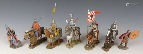 One-hundred-and-twenty Del Prado Medieval Warriors metal mod...