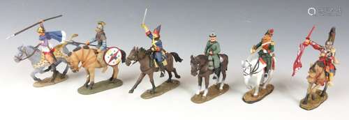 Twenty-five Del Prado Cavalry Through The Ages metal model s...