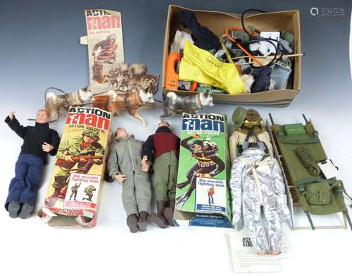 A collection of Palitoy Action Man figures and accessories i...