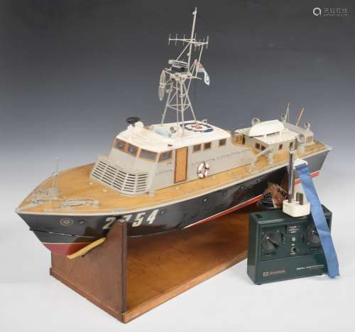 Radio controlled wooden model of an RAF rescue boat, 90cm lo...