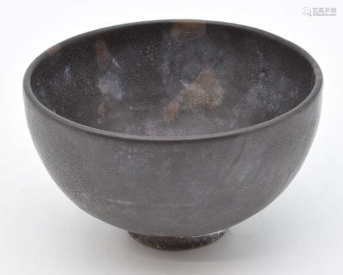 Chinese Song style pottery Jizhou tea bowl with copper and b...