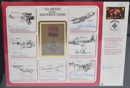 A large presentation folder containing the RAF honours, deco...