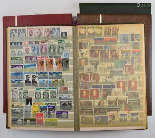 Five stockbooks of mint and used stamps from Ireland from ea...