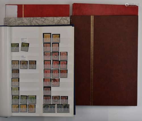 Five stock albums of stamps from Greece from Hermes heads of...