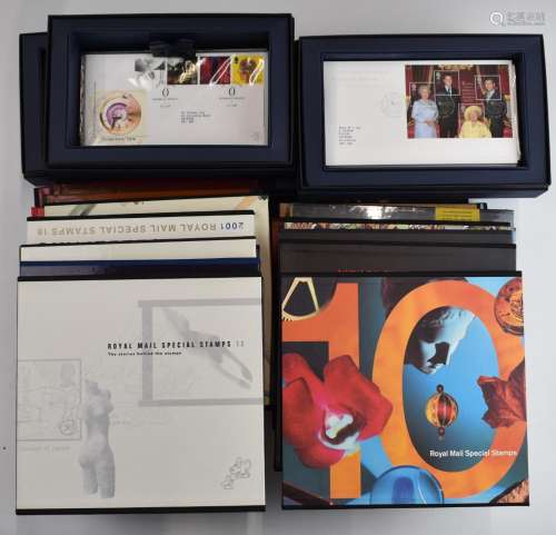 A collection of twenty oneRoyal Mail yearbooks to 2004, high...