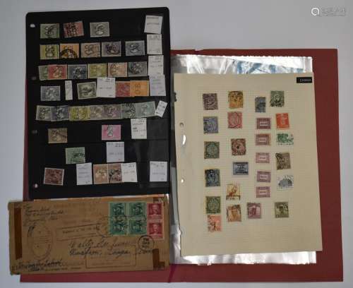 A collection of mint and used GB Commonwealth stamps in thre...