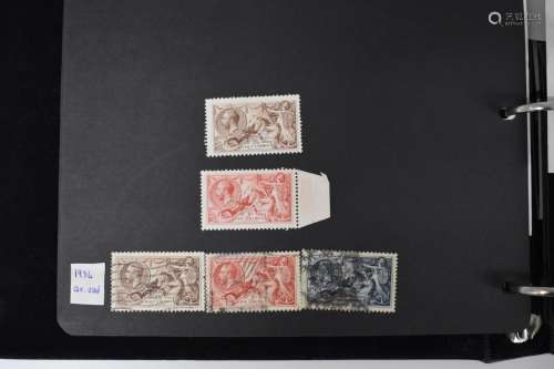 Three folders of mint and used GB stamps KEVII to QEII (mint...