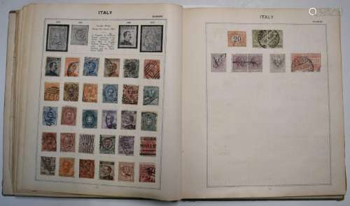 The Triumph stamp album containing a collection of mint and ...