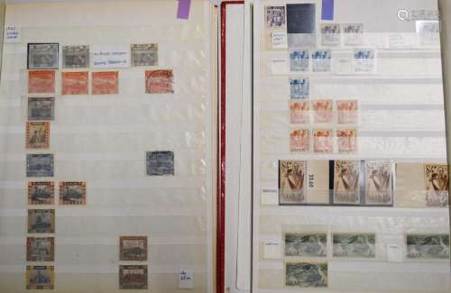 Mint and used French occupation of Sarre stamps in two stock...