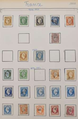 France Part 2: An old time used stamp collection on old Yver...
