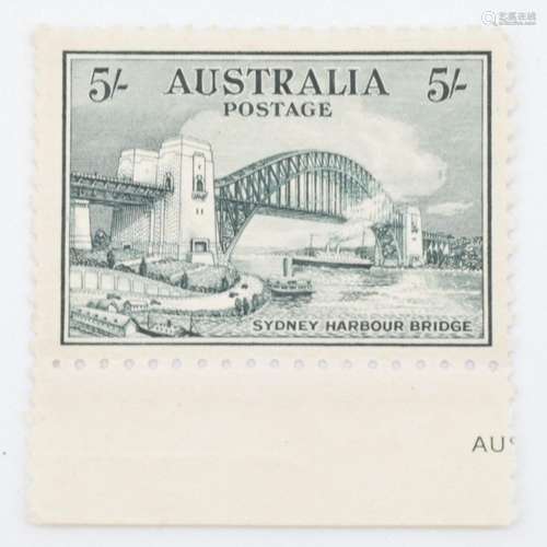 Mint marginal Australia 1932 5/- Sydney Harbour Bridge SG143