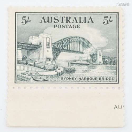 Mint marginal Australia 1932 5/- Sydney Harbour Bridge SG143