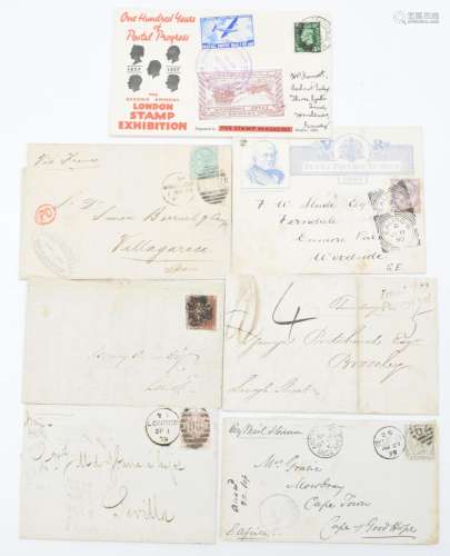 A small selection of early GB covers from 1839 penny post pr...