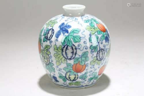 A Chinese Fortune Porcelain Vase