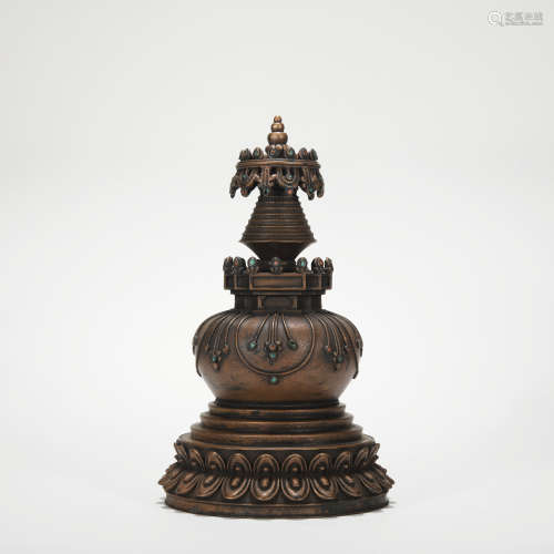 A bronze pagoda