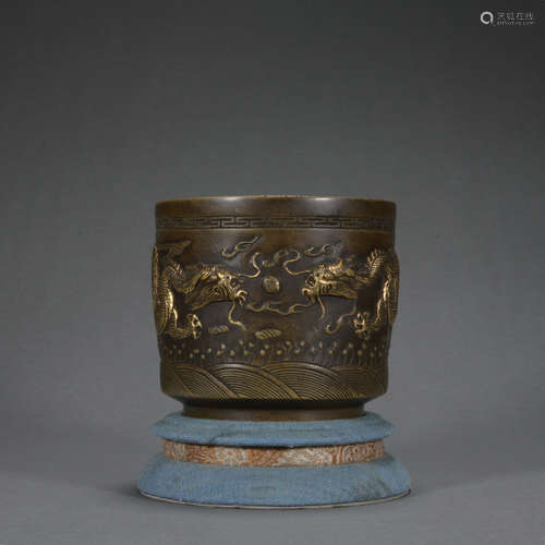 A bronze censer