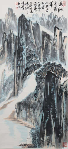 A Lu yanshao's landscape painting
