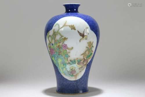A Chinese Blue-coding Nature-sceen Fortune Porcelain