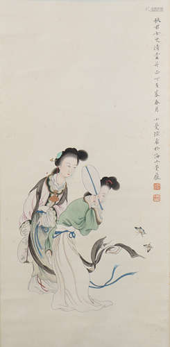 A Lu xiaoman's figure painting