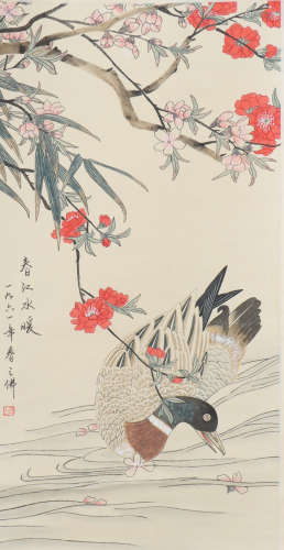 A Chen zhifo's flowers and birds painting