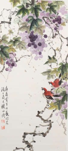 A Huang huanwu's flowers painting