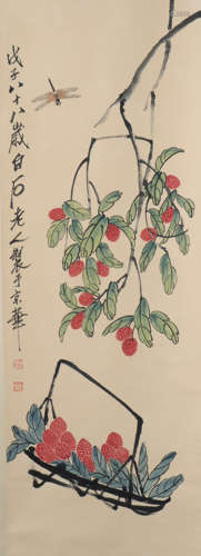 A Qi baishi's flowers painting